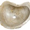 20" Petrified Wood Stone Vessel Sink, Beige
