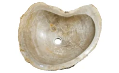 20" Petrified Wood Stone Vessel Sink, Beige