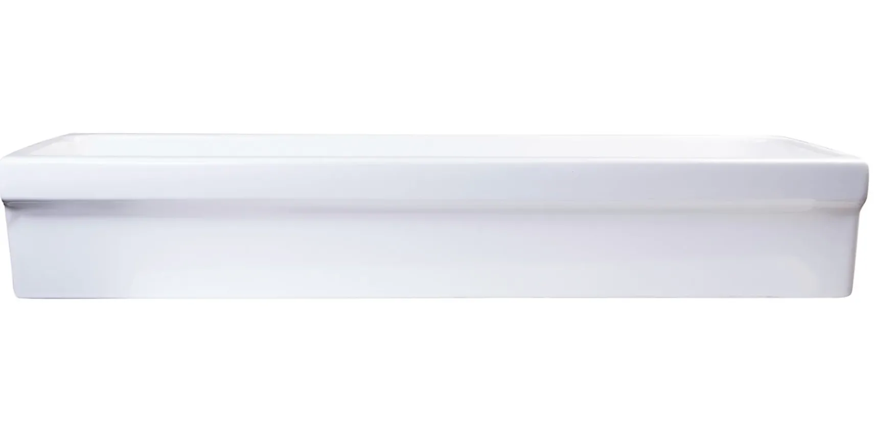 ALFI 48" White Above Mount Fireclay Bath Trough Sink, AB48TR