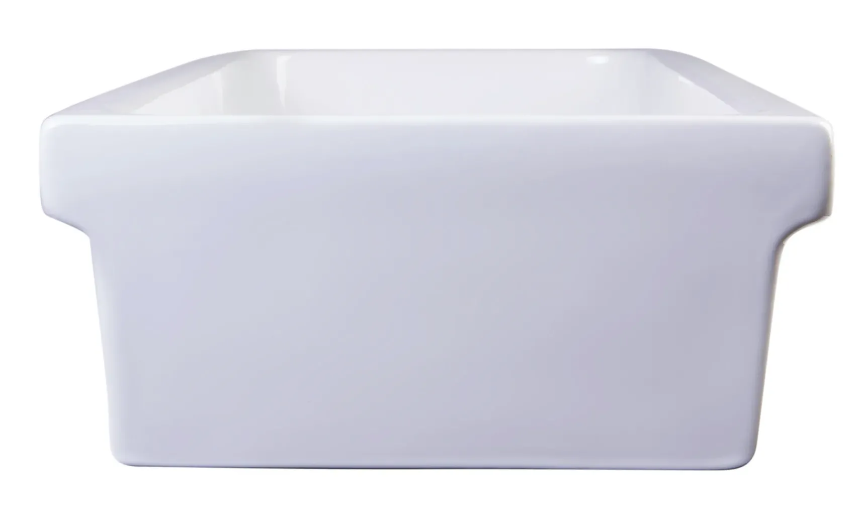ALFI 48" White Above Mount Fireclay Bath Trough Sink, AB48TR
