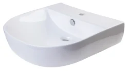 ALFI 20" White D-Bowl Porcelain Wall Mounted Bath Sink, AB110