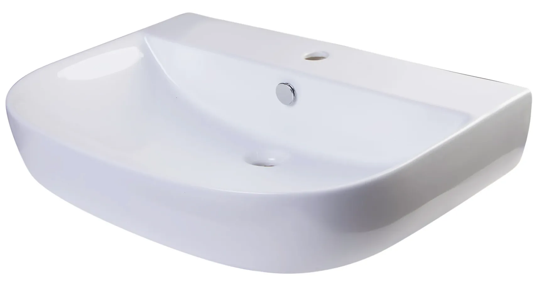 ALFI 28" White D-Bowl Porcelain Wall Mounted Bath Sink, AB112