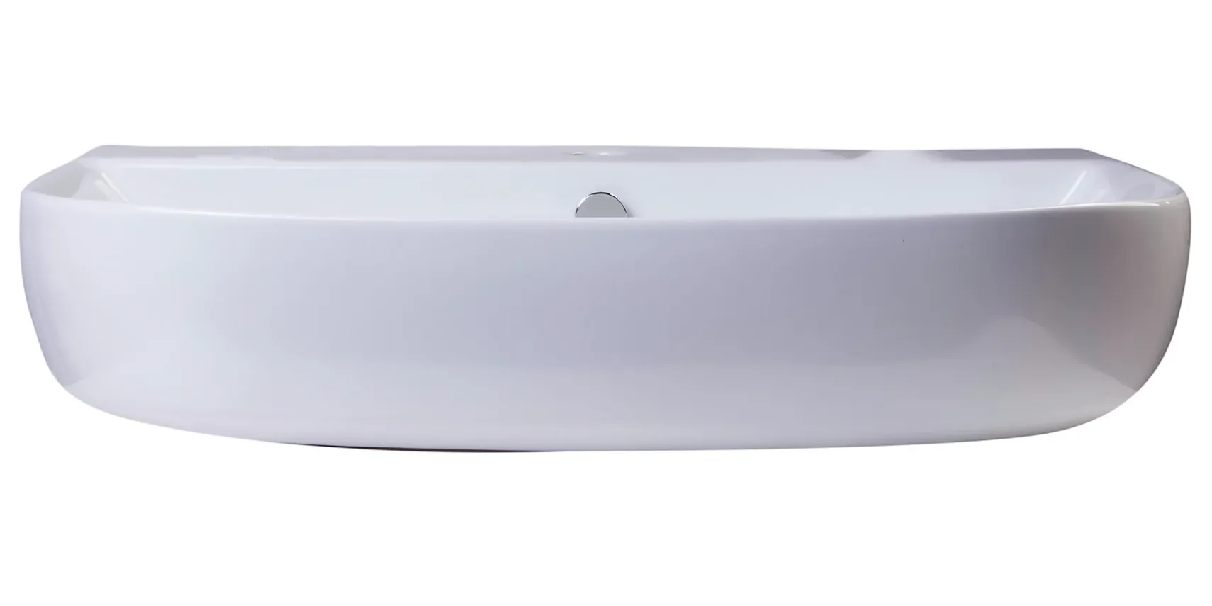 ALFI 28" White D-Bowl Porcelain Wall Mounted Bath Sink, AB112