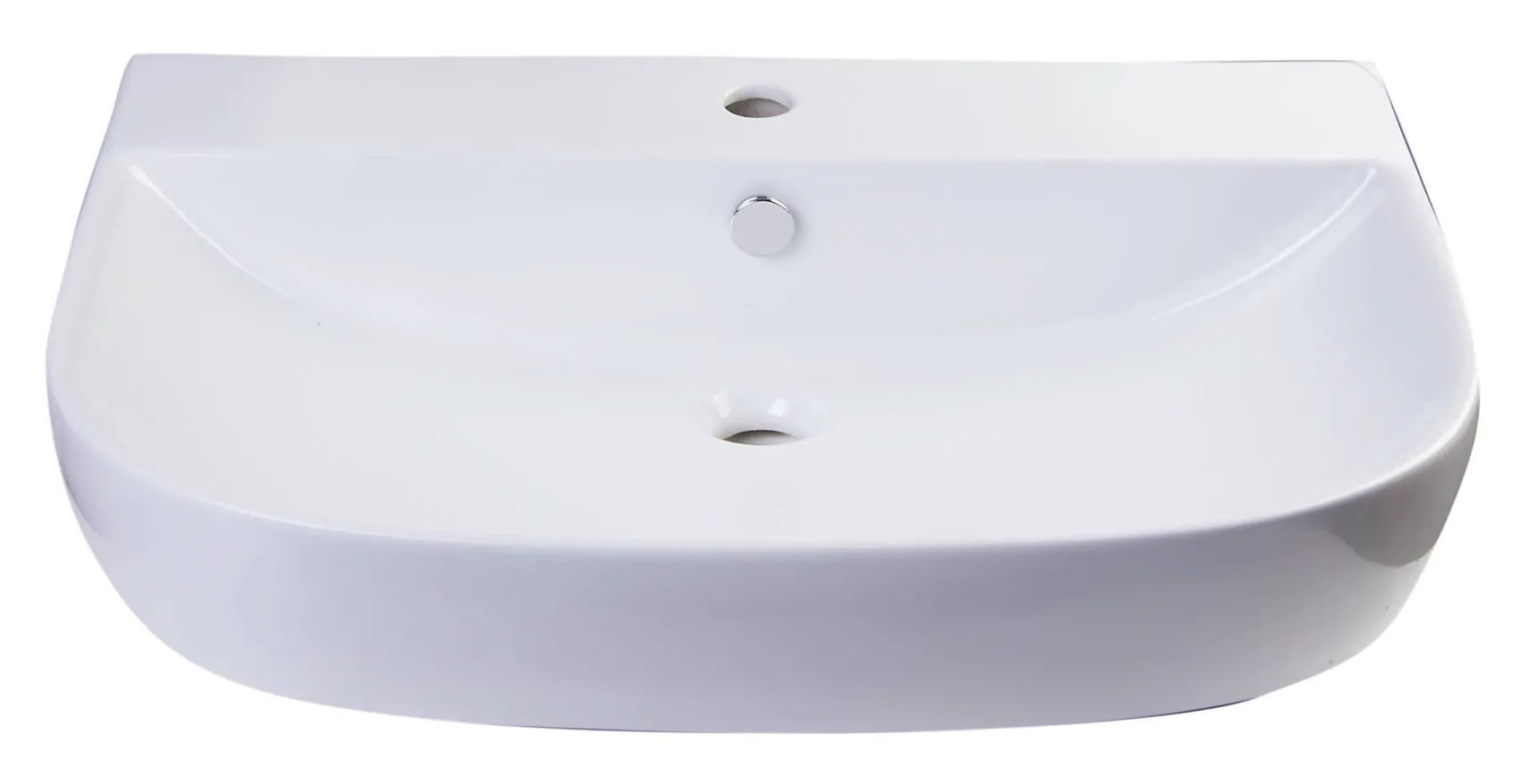 ALFI 28" White D-Bowl Porcelain Wall Mounted Bath Sink, AB112