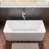 ALFI brand 67" Acrylic Free Standing Rectangle Soaking Bathtub, White, AB8859
