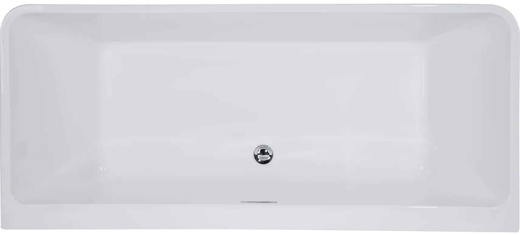 ALFI brand 67" Acrylic Free Standing Rectangle Soaking Bathtub, White, AB8859