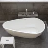 ALFI brand 59" Acrylic Free Standing Oval Soaking Bathtub, White, AB8861