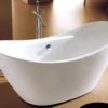 ALFI brand 68" Acrylic Free Standing Oval Soaking Bathtub, White, AB8803
