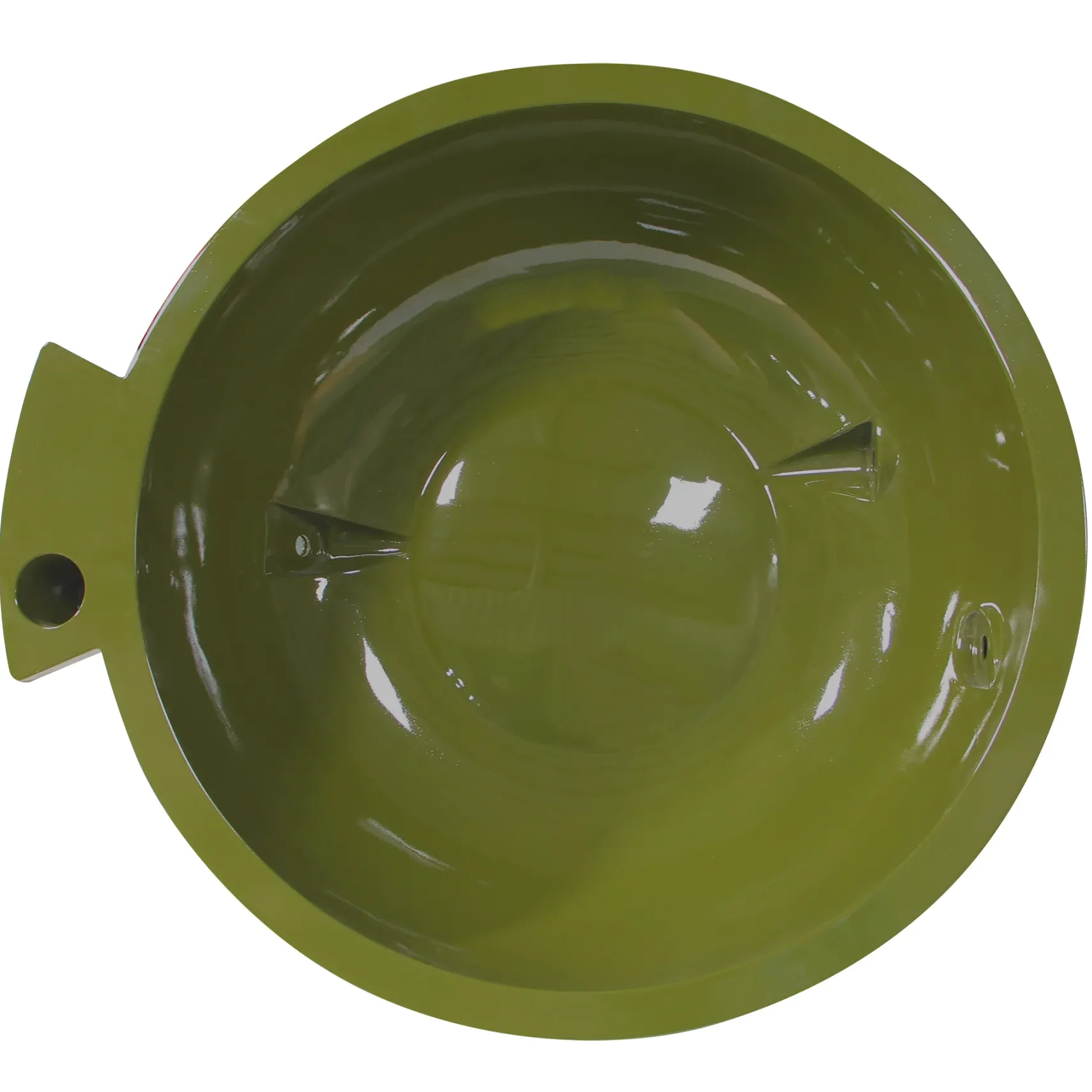 ALFI brand 63" Acrylic Free Standing Circle Bathtub, Olive Green, FireHotTub-OG