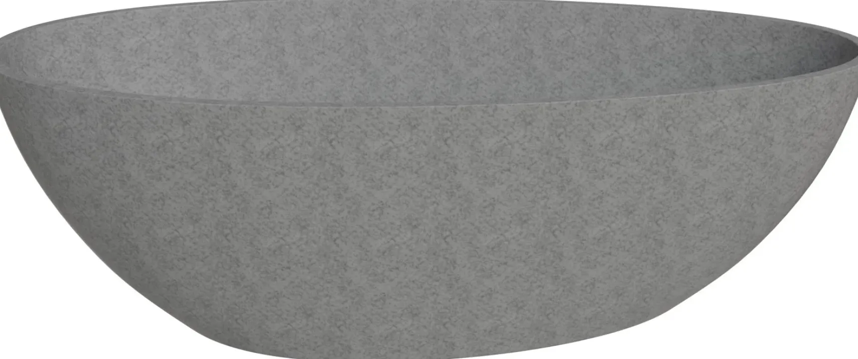ALFI brand 72" Concrete Free Standing Oval Bathtub, Gray Matte, ABCO72TUB