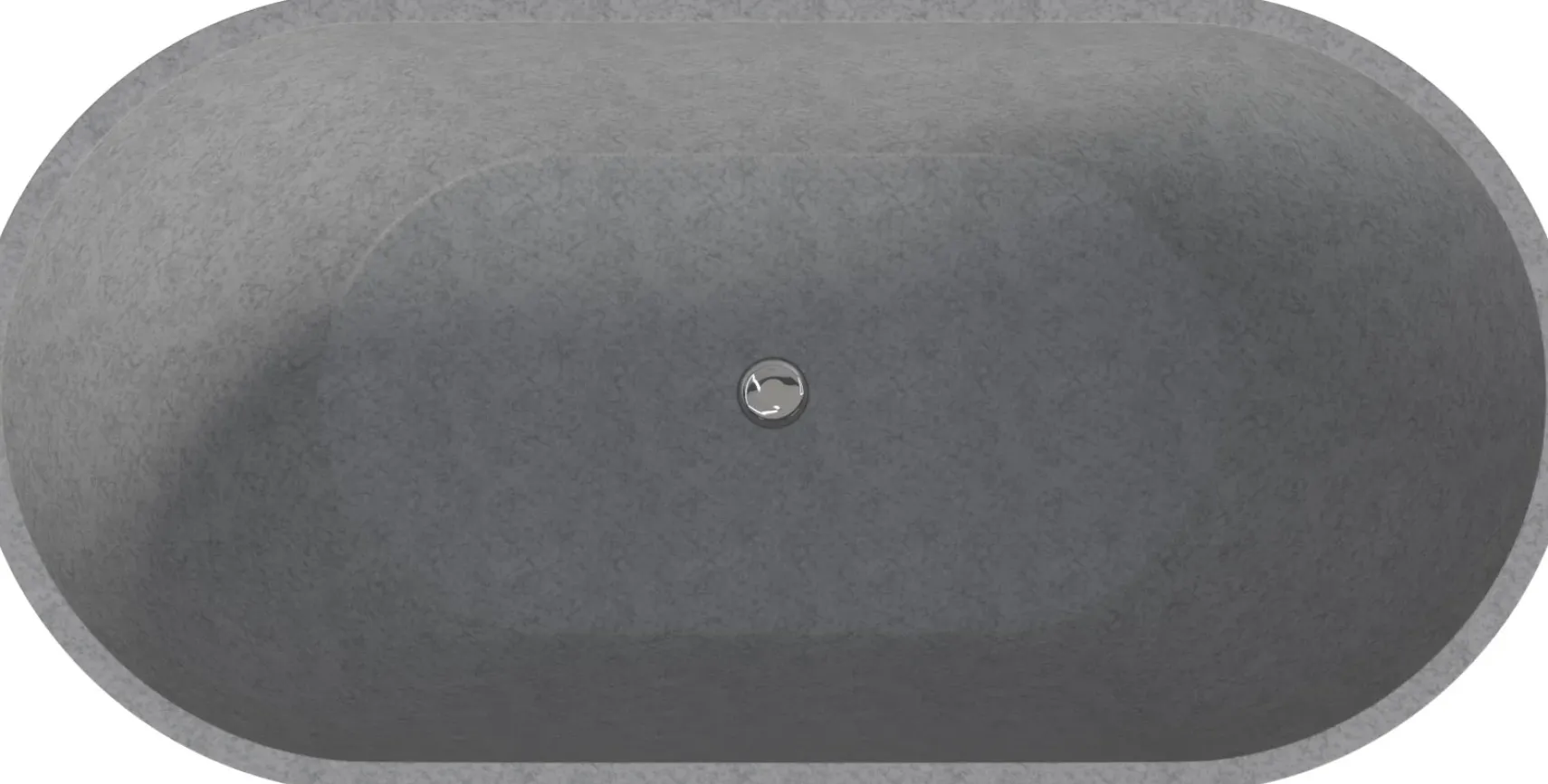 ALFI brand 59" Concrete Free Standing Oval Bathtub, Gray Matte, ABCO59TUB