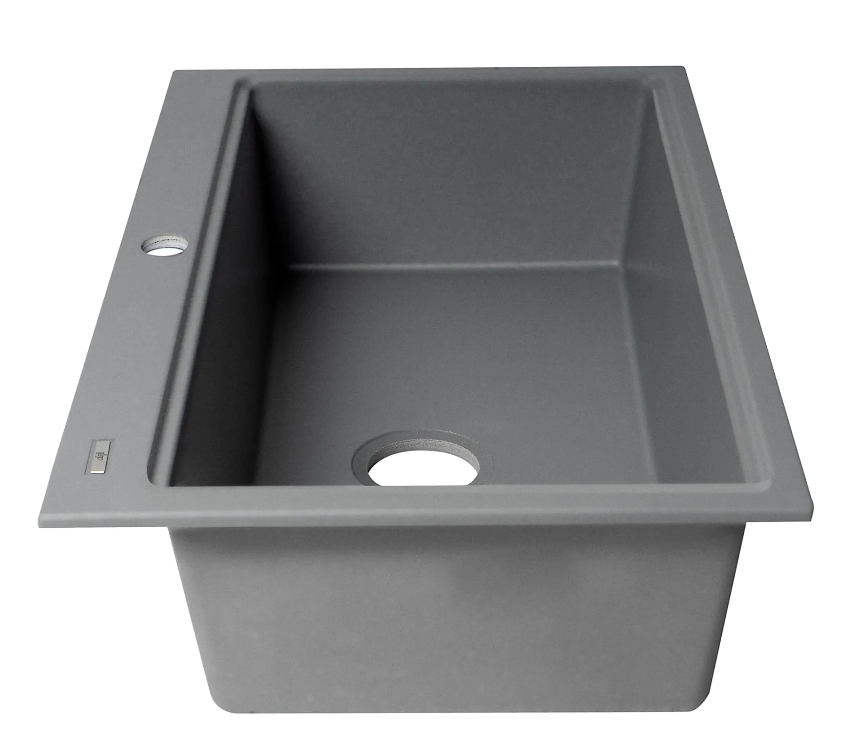ALFI brand 34" Drop In Granite Composite Workstation Kitchen Sink with Accessories, Titanium, 1 Faucet Hole, AB3418SBDI-T