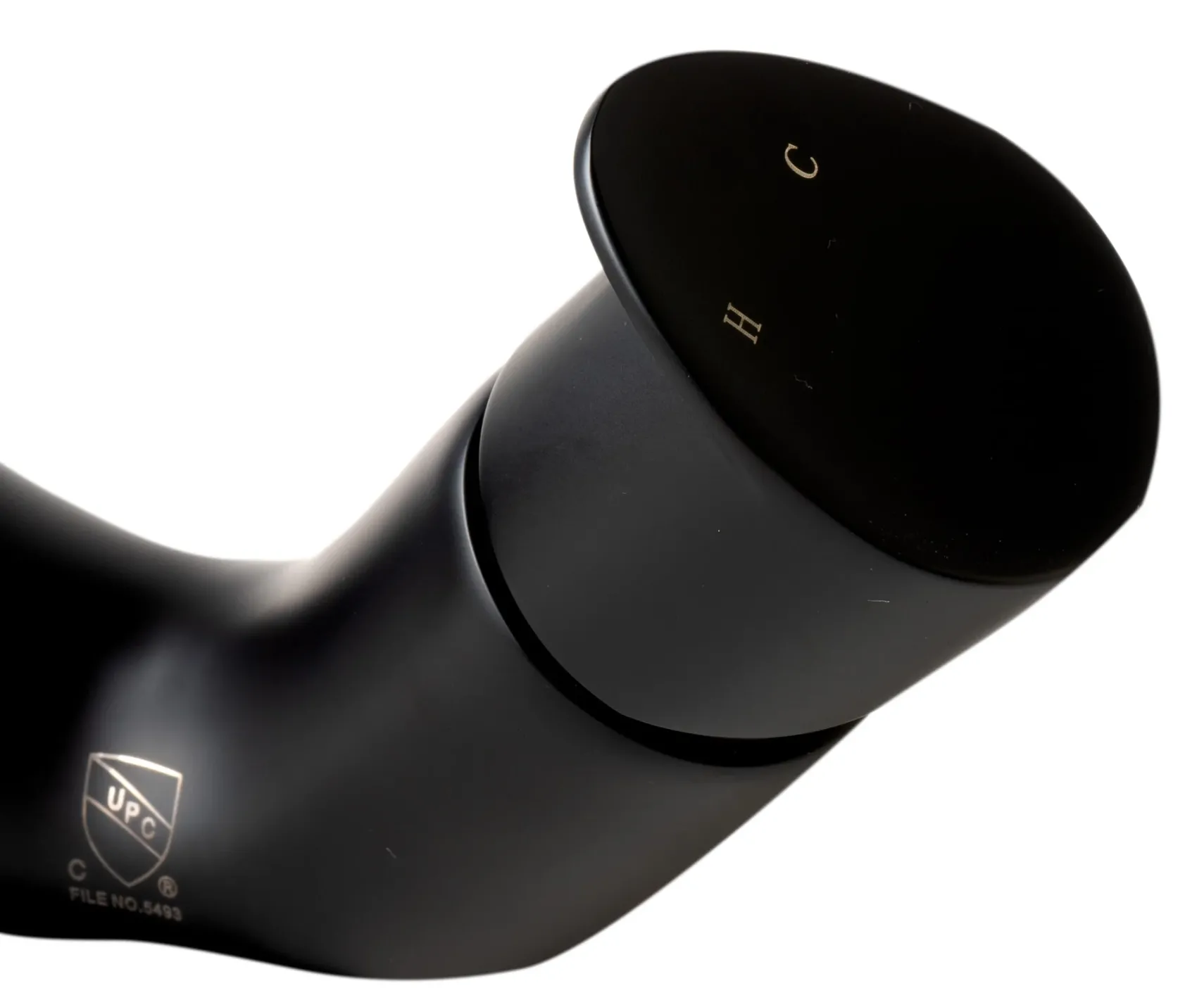 ALFI brand 1.2 GPM Lever Curved Spout Bathroom Faucet, Modern, Black Matte, AB1572-BM