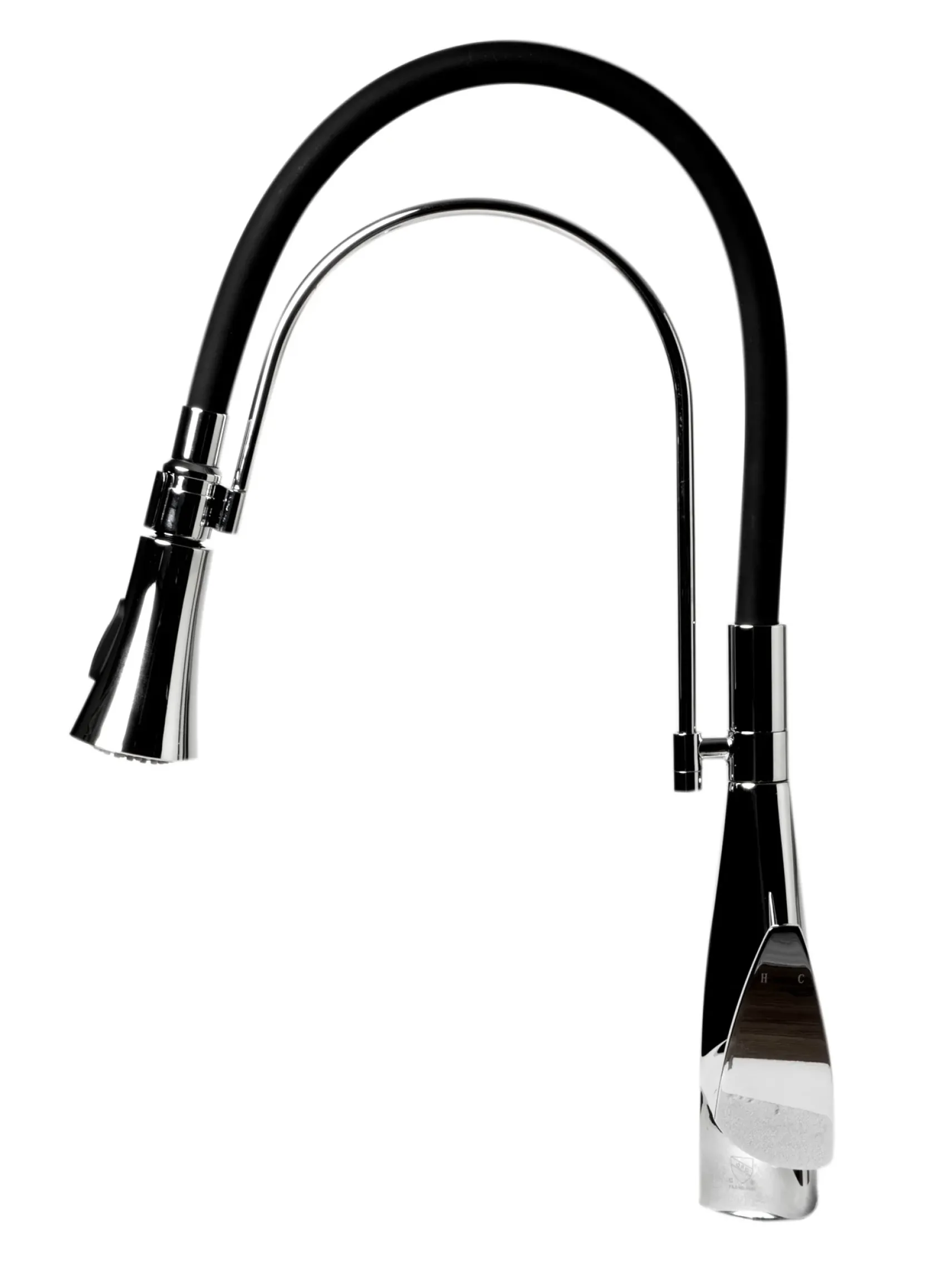 ALFI brand 1.8 GPM Lever Gooseneck Spout Touch Kitchen Faucet, Modern, Gray, Polished Chrome, ABKF3001-PC