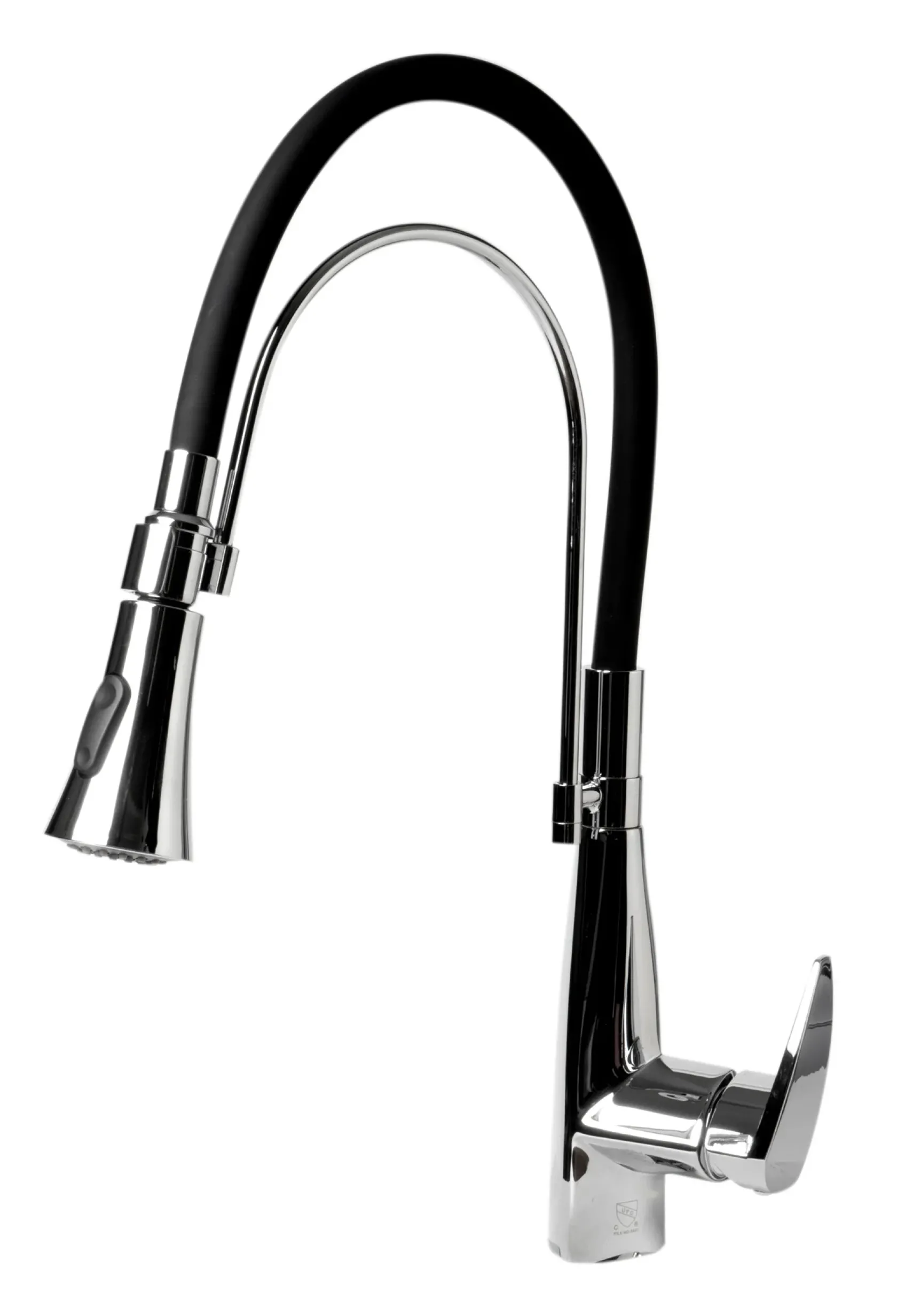 ALFI brand 1.8 GPM Lever Gooseneck Spout Touch Kitchen Faucet, Modern, Gray, Polished Chrome, ABKF3001-PC