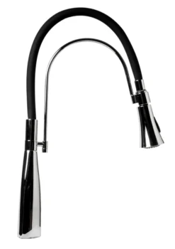ALFI brand 1.8 GPM Lever Gooseneck Spout Touch Kitchen Faucet, Modern, Gray, Polished Chrome, ABKF3001-PC