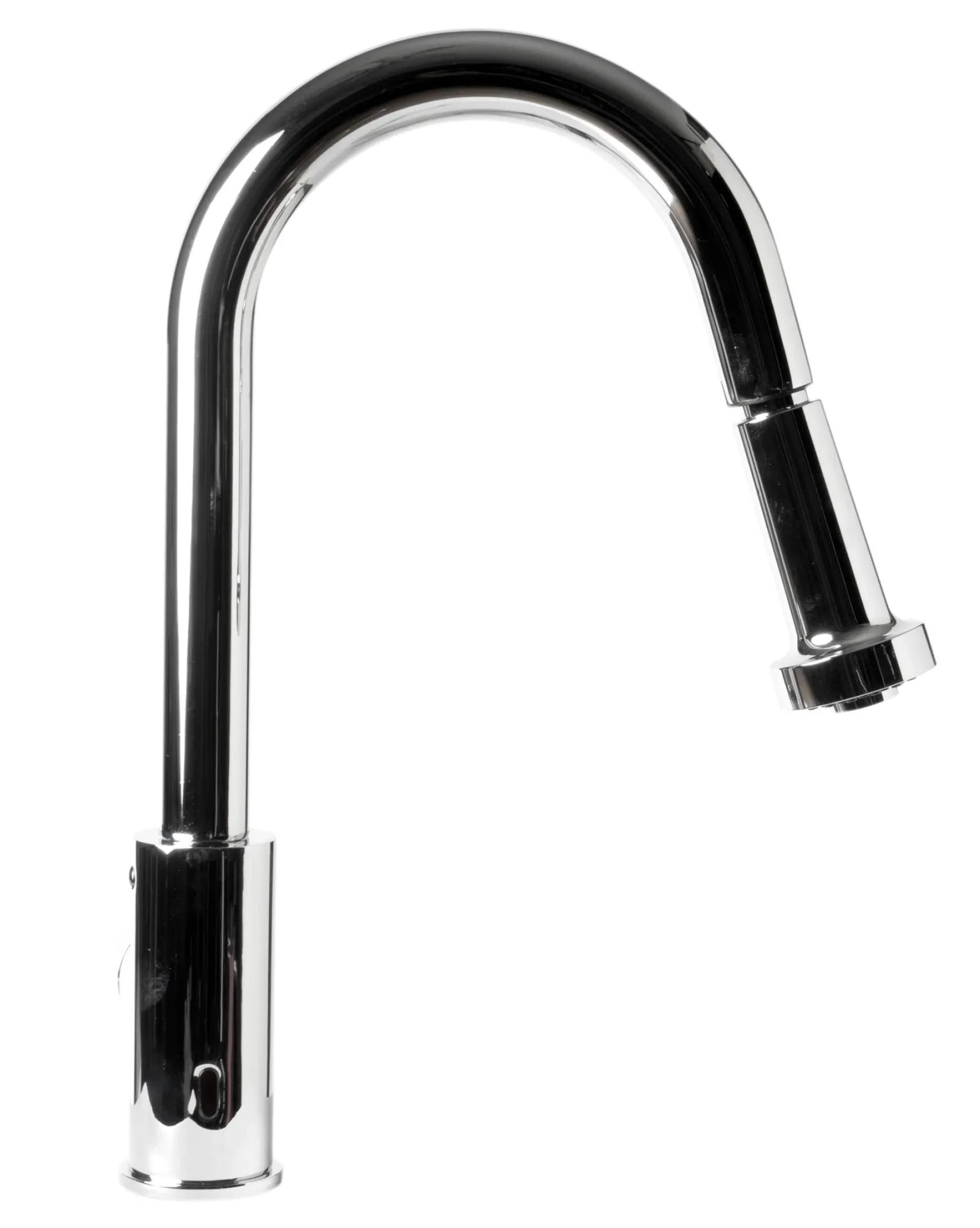 ALFI brand 1.66 GPM Lever Gooseneck Spout Touchless Kitchen Faucet, Modern, Gray, Pull Down, Polished Chrome, ABKF3262-PC