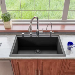 ALFI brand 1.8 GPM Lever Gooseneck Spout Touch Kitchen Faucet, Gray, Pull Down, Polished Chrome, Traditional, ABKF3783-PC