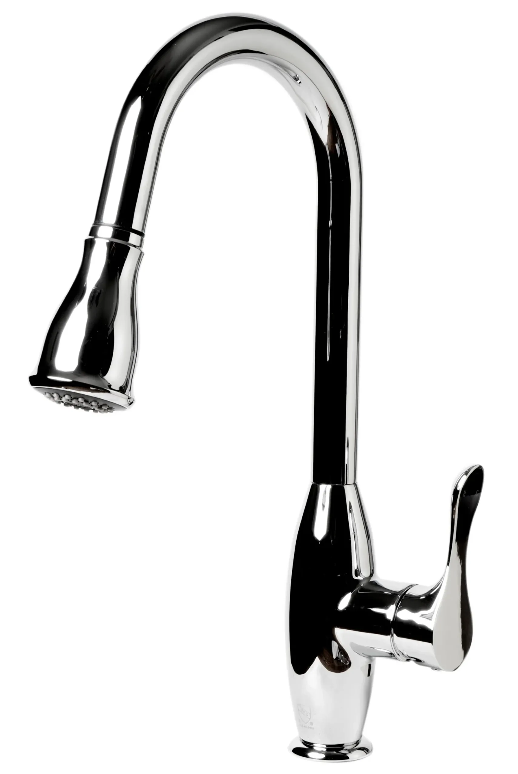 ALFI brand 1.8 GPM Lever Gooseneck Spout Touch Kitchen Faucet, Gray, Pull Down, Polished Chrome, Traditional, ABKF3783-PC