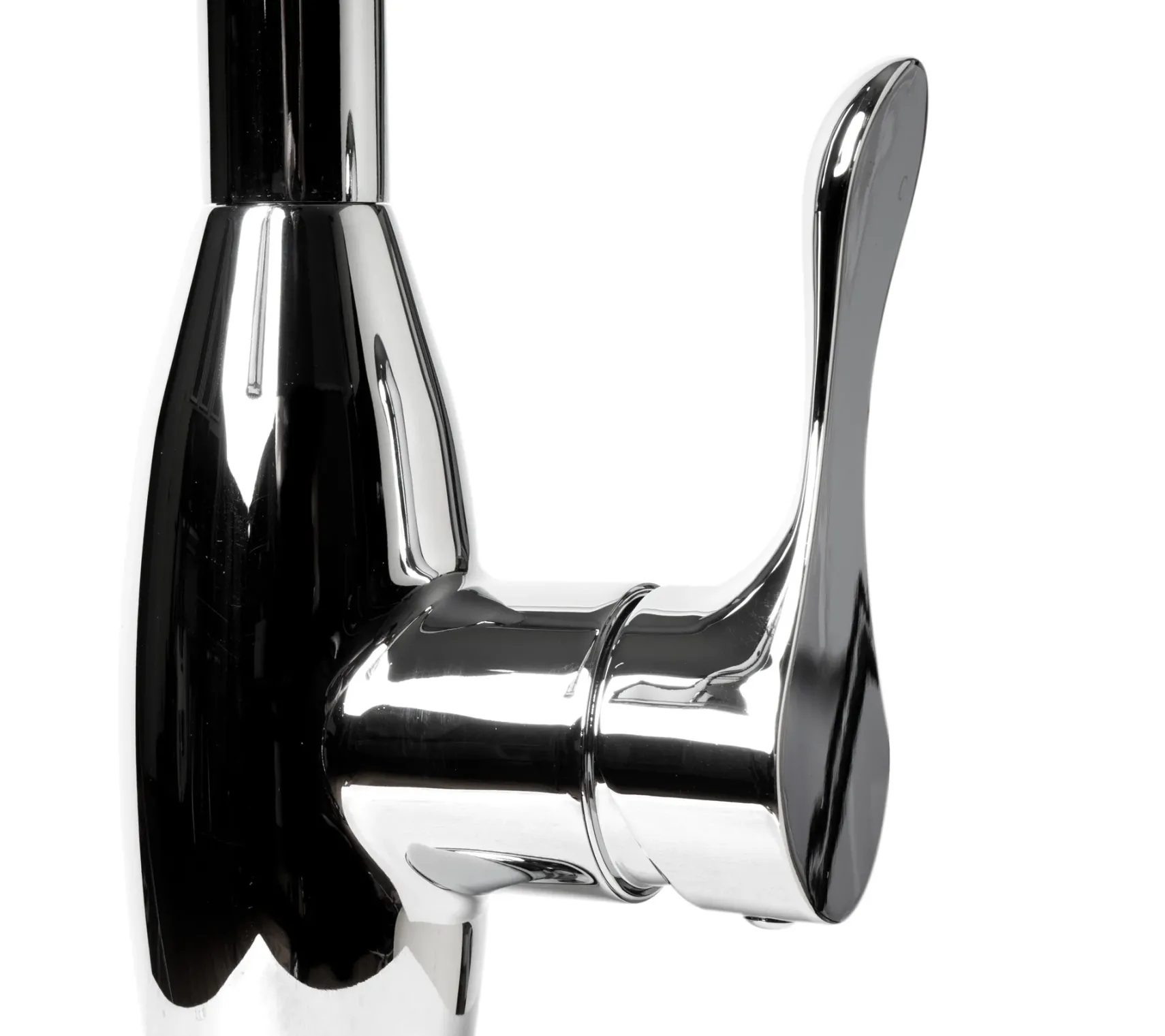 ALFI brand 1.8 GPM Lever Gooseneck Spout Touch Kitchen Faucet, Gray, Pull Down, Polished Chrome, Traditional, ABKF3783-PC