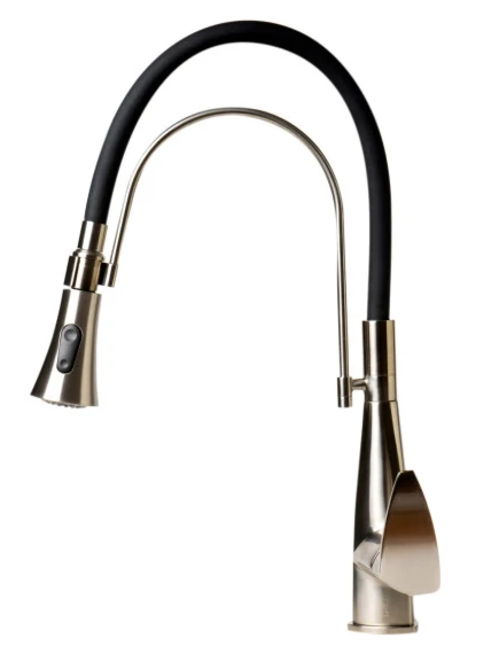 ALFI brand 1.8 GPM Lever Gooseneck Spout Touch Kitchen Faucet, Modern, Gray, Brushed Nickel, ABKF3001-BN