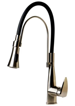 ALFI brand 1.8 GPM Lever Gooseneck Spout Touch Kitchen Faucet, Modern, Gray, Brushed Nickel, ABKF3001-BN