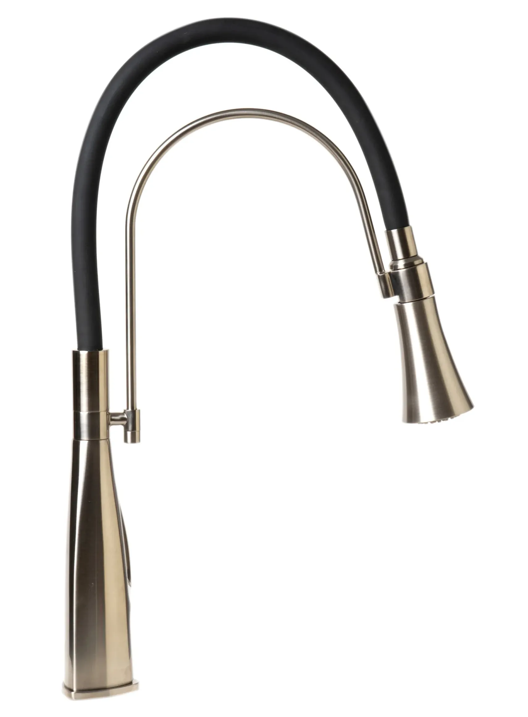ALFI brand 1.8 GPM Lever Gooseneck Spout Touch Kitchen Faucet, Modern, Gray, Brushed Nickel, ABKF3001-BN