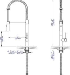 ALFI brand 1.8 GPM Lever Gooseneck Spout Touch Kitchen Faucet, Modern, Gray, Brushed Nickel, ABKF3732-BN