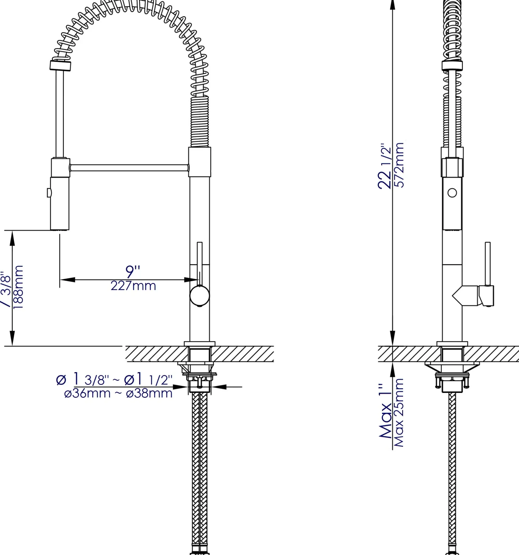 ALFI brand 1.8 GPM Lever Gooseneck Spout Touch Kitchen Faucet, Modern, Gray, Brushed Nickel, ABKF3732-BN