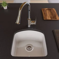 ALFI brand 1.8 GPM Lever Gooseneck Spout Touch Kitchen Faucet, Modern, Gray, Pull Down, Polished Chrome, ABKF3889-PC