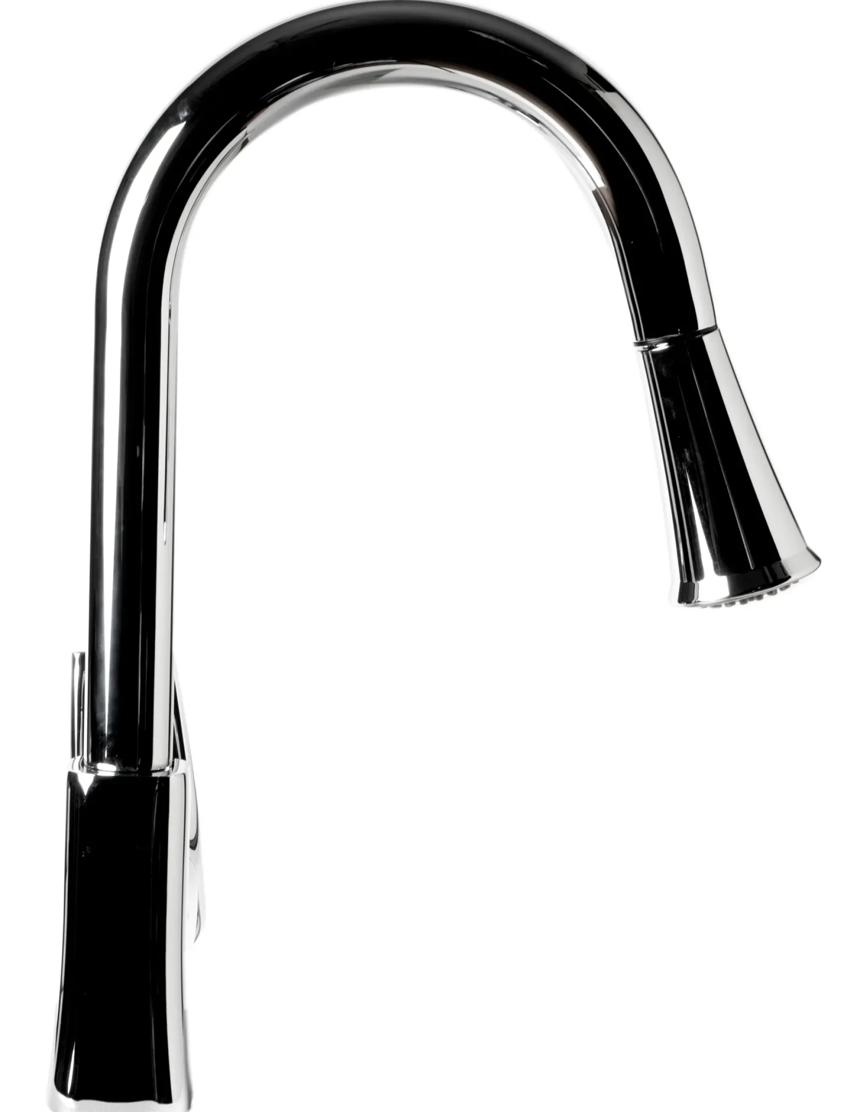 ALFI brand 1.8 GPM Lever Gooseneck Spout Touch Kitchen Faucet, Modern, Gray, Pull Down, Polished Chrome, ABKF3889-PC