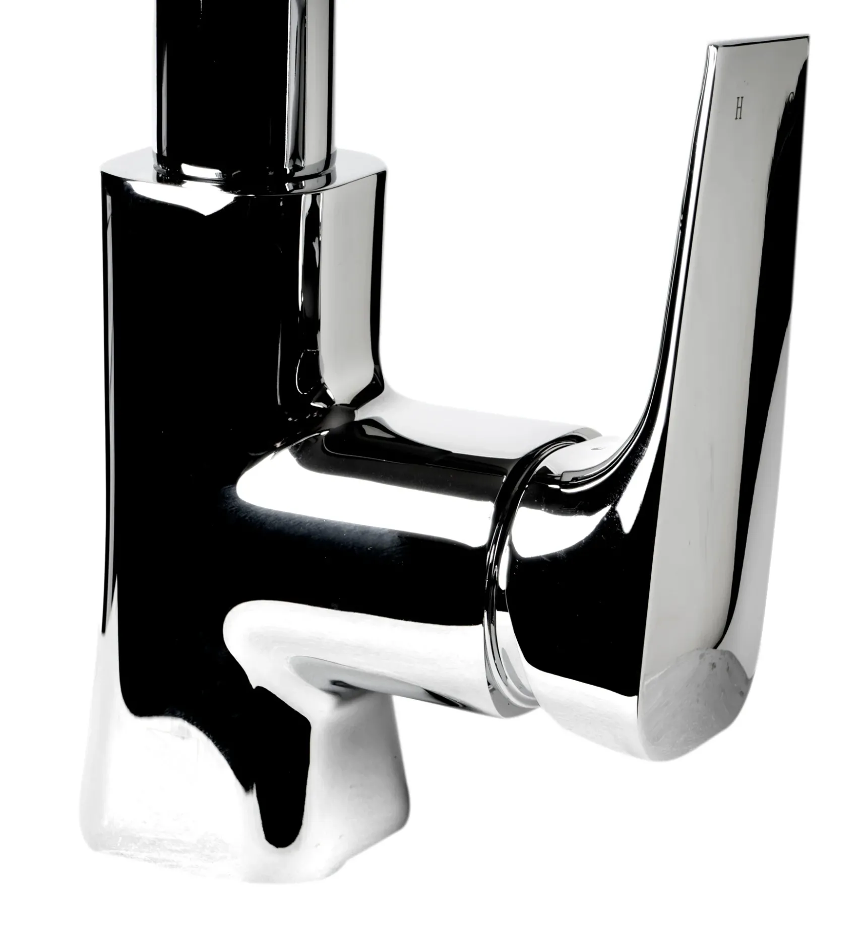 ALFI brand 1.8 GPM Lever Gooseneck Spout Touch Kitchen Faucet, Modern, Gray, Pull Down, Polished Chrome, ABKF3889-PC