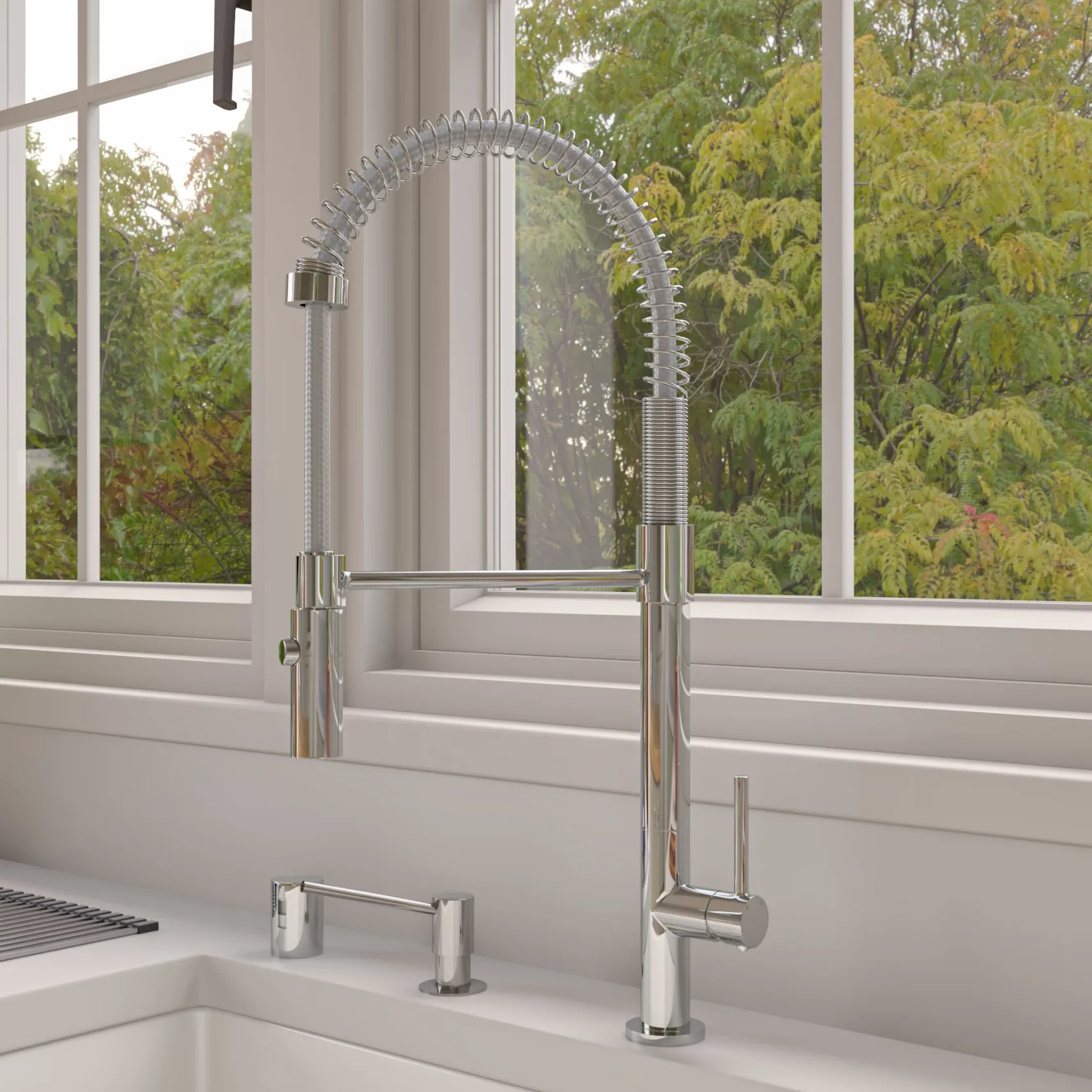 ALFI brand 1.8 GPM Lever Gooseneck Spout Touch Kitchen Faucet, Modern, Gray, Polished Chrome, ABKF3732-PC