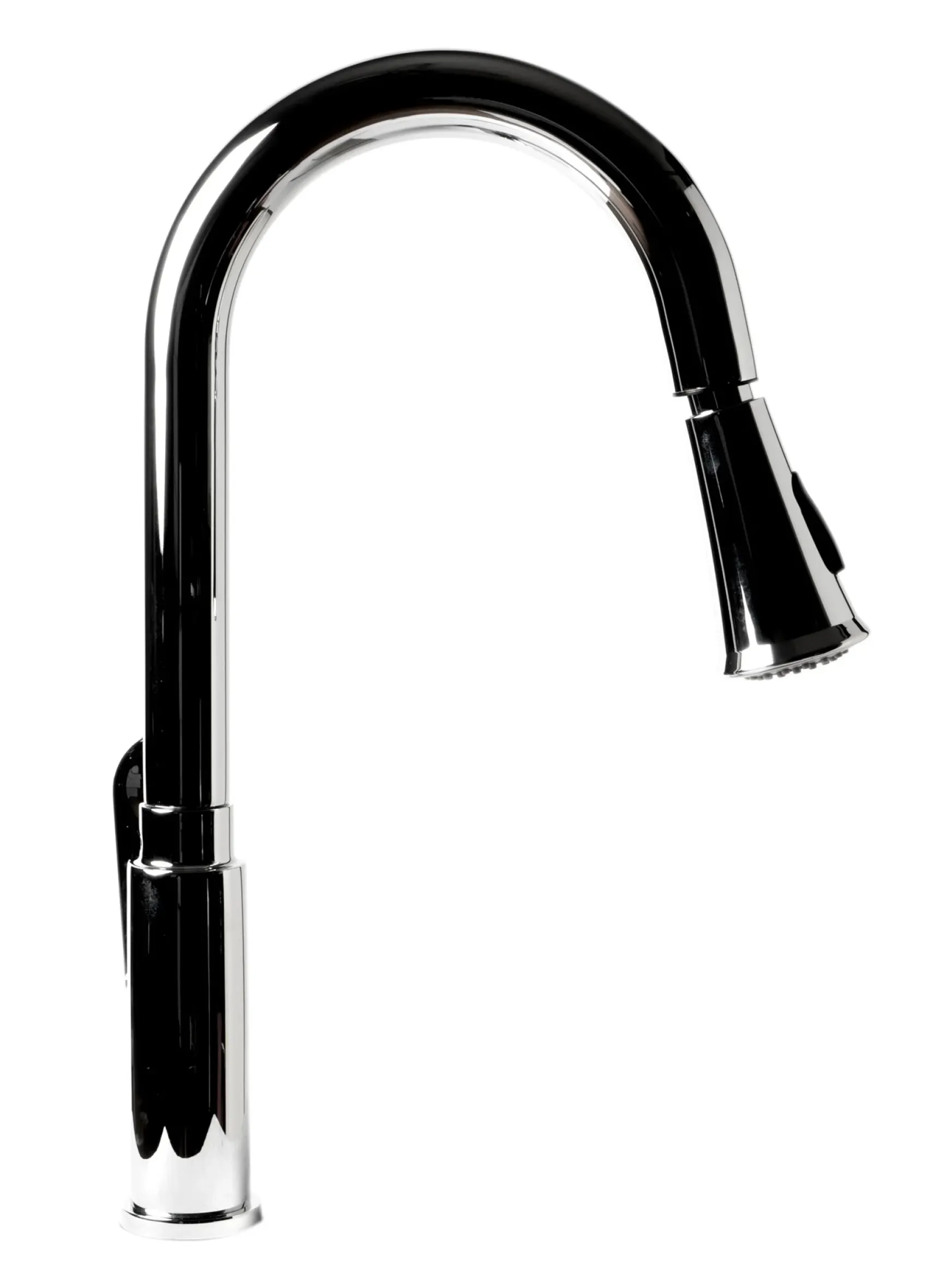 ALFI brand 1.8 GPM Lever Gooseneck Spout Touch Kitchen Faucet, Modern, Gray, Pull Down, Polished Chrome, ABKF3480-PC
