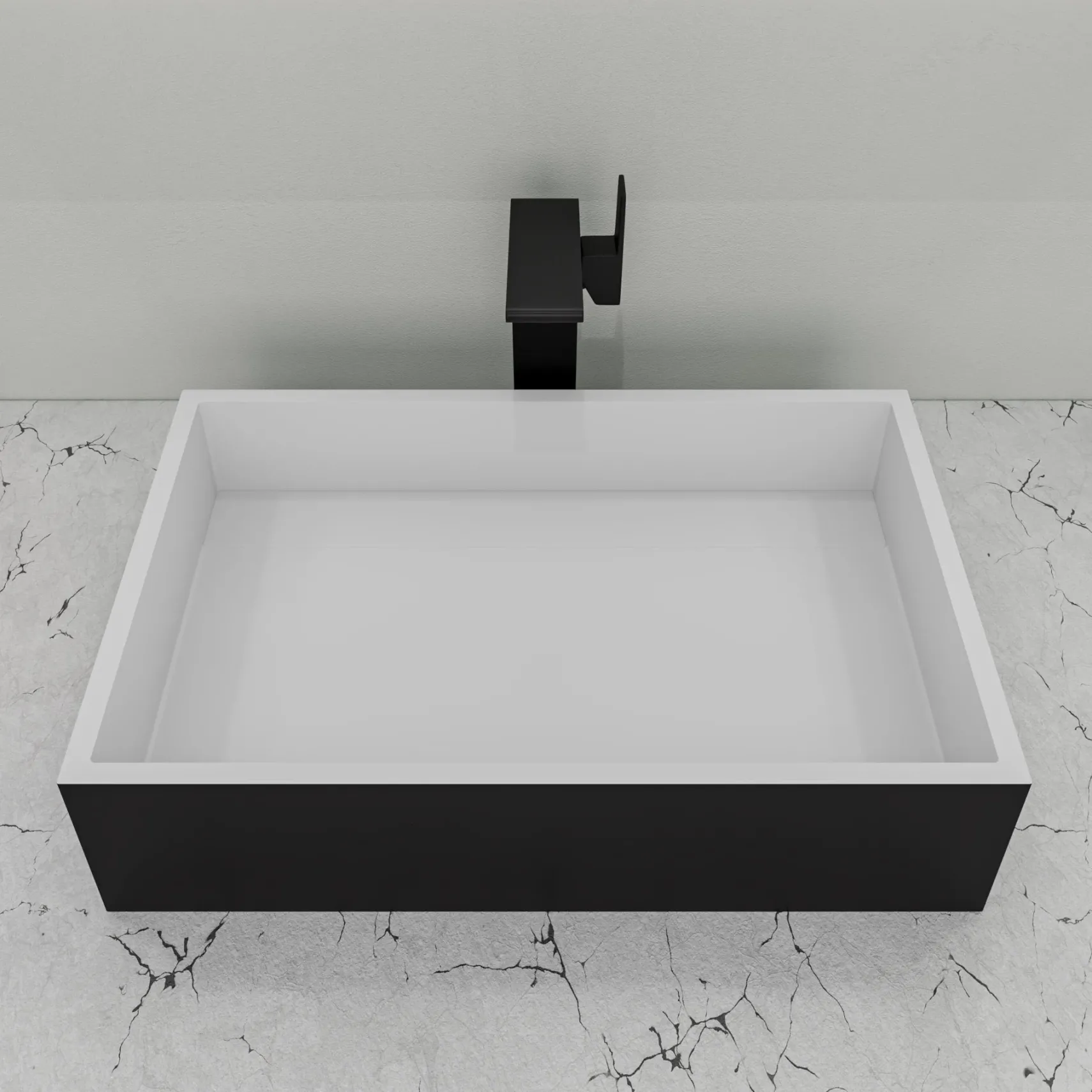 ALFI brand 1.2 GPM Lever Straight Spout Bathroom Faucet, Modern, Black Matte, AB1475-BM