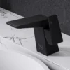 ALFI brand 1.2 GPM Lever Straight Spout Bathroom Faucet, Modern, Black Matte, AB1470-BM