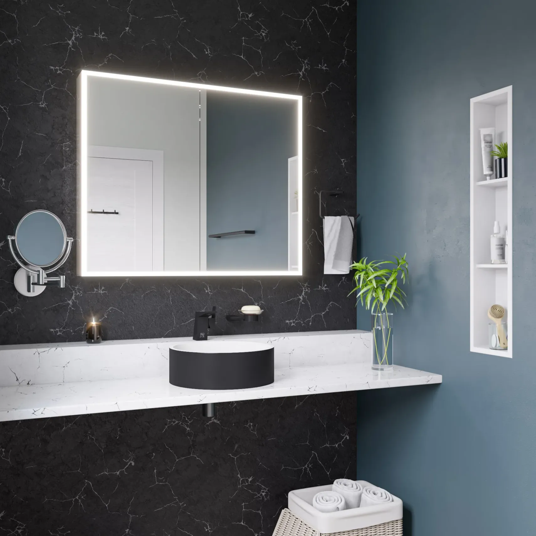 ALFI brand 1.2 GPM Lever Straight Spout Bathroom Faucet, Modern, Black Matte, AB1470-BM