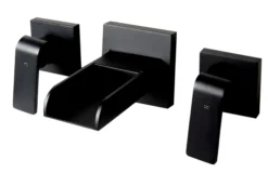 ALFI brand 1.2 GPM Lever Waterfall Spout Bathroom Faucet, Modern, Black Matte, AB1796-BM