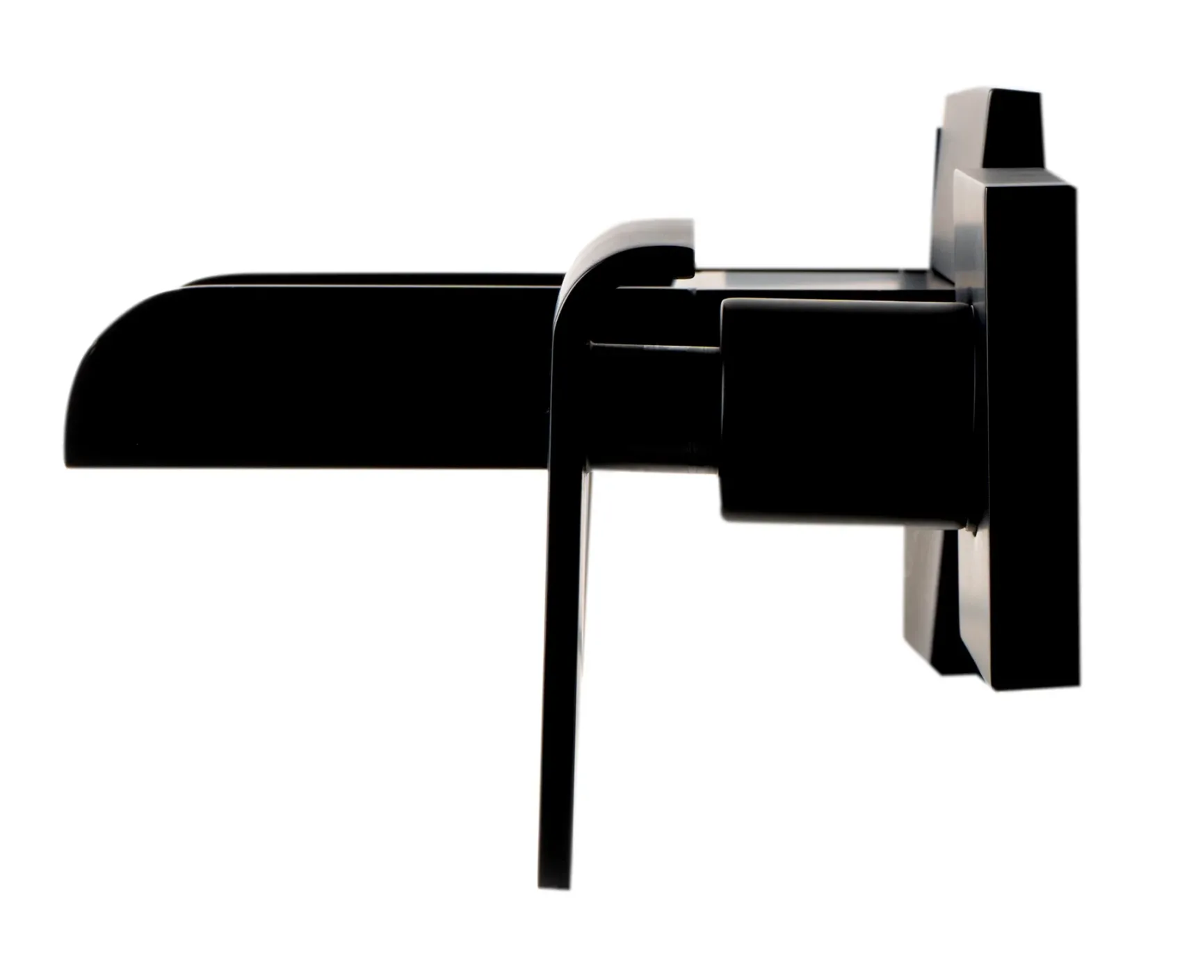 ALFI brand 1.2 GPM Lever Waterfall Spout Bathroom Faucet, Modern, Black Matte, AB1796-BM