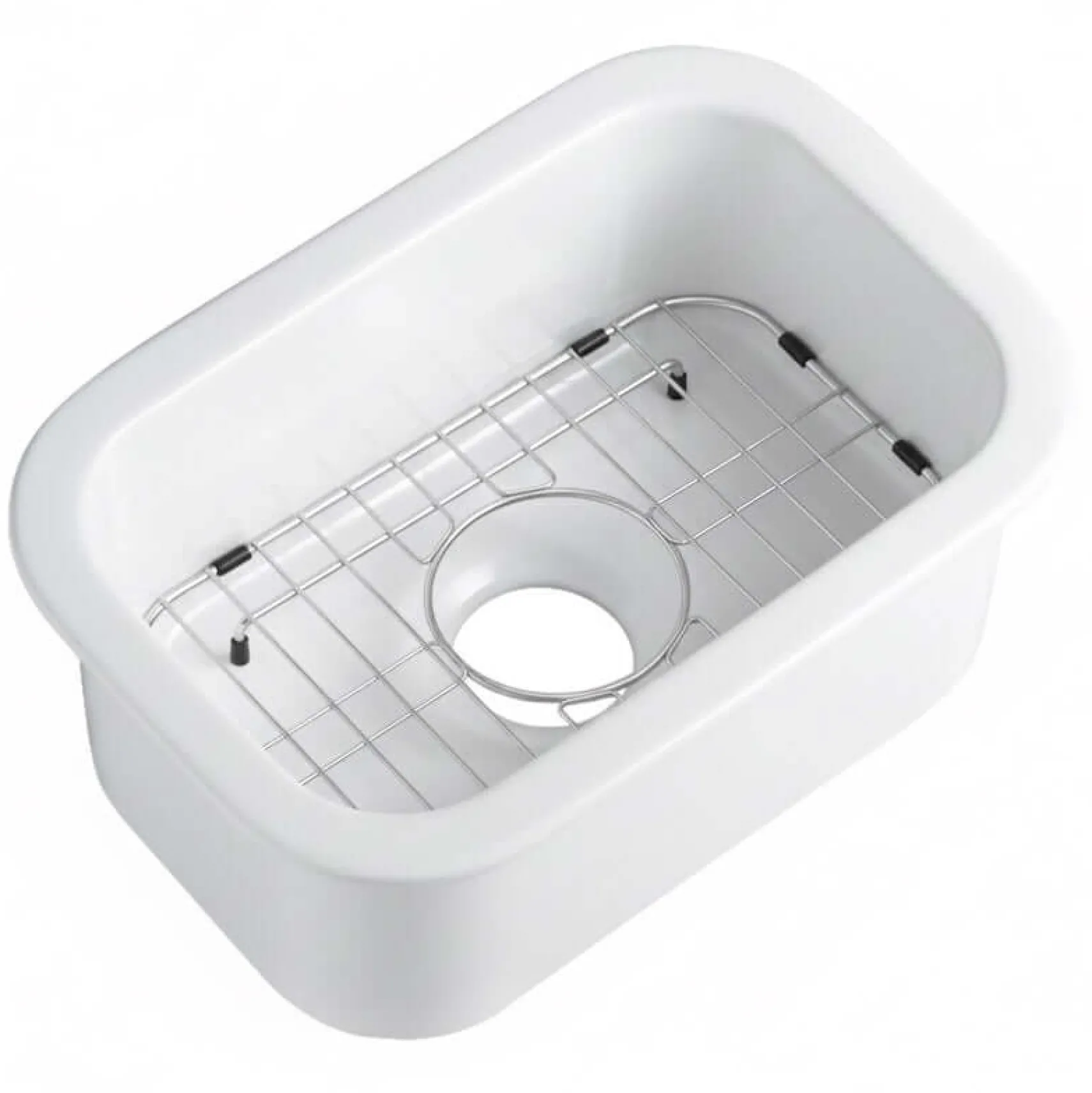 ALFI brand 19" Rectangle Fireclay Bar/Prep Sink, White, ABF1319UD-W