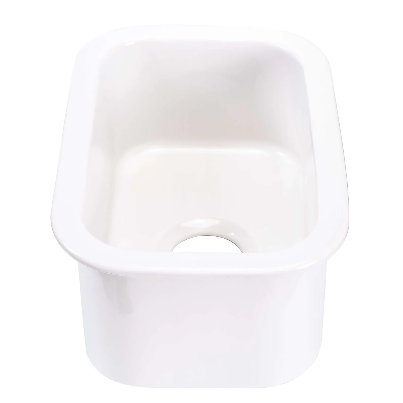 ALFI brand 19" Rectangle Fireclay Bar/Prep Sink, White, ABF1319UD-W