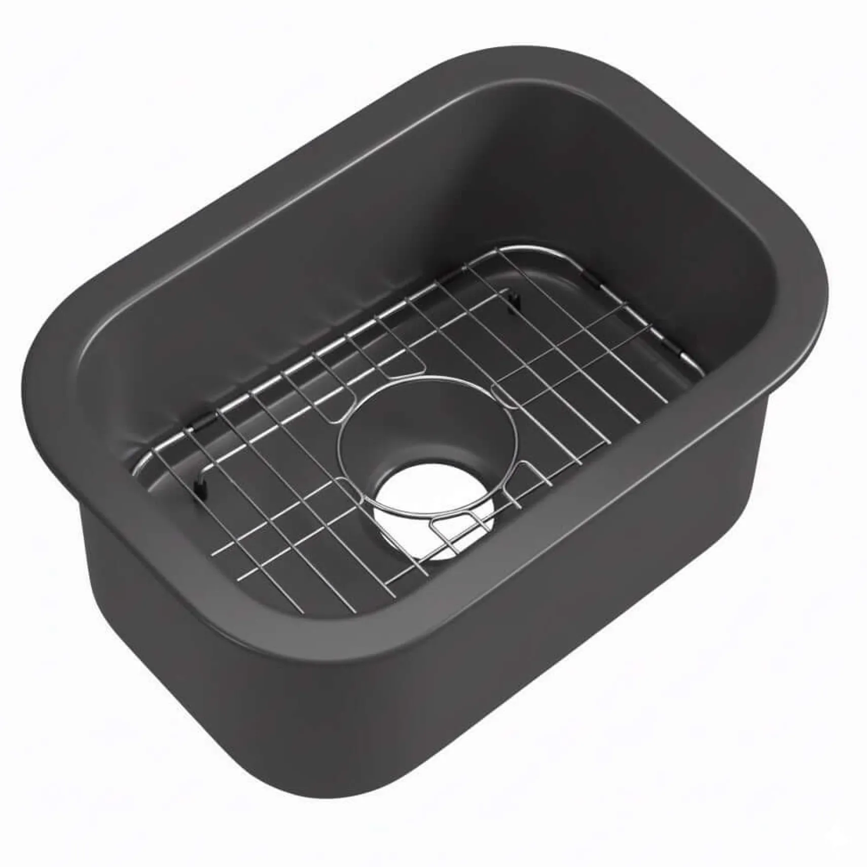 ALFI brand 19" Rectangle Fireclay Bar/Prep Sink, Gray Matte, ABF1319UD-GM