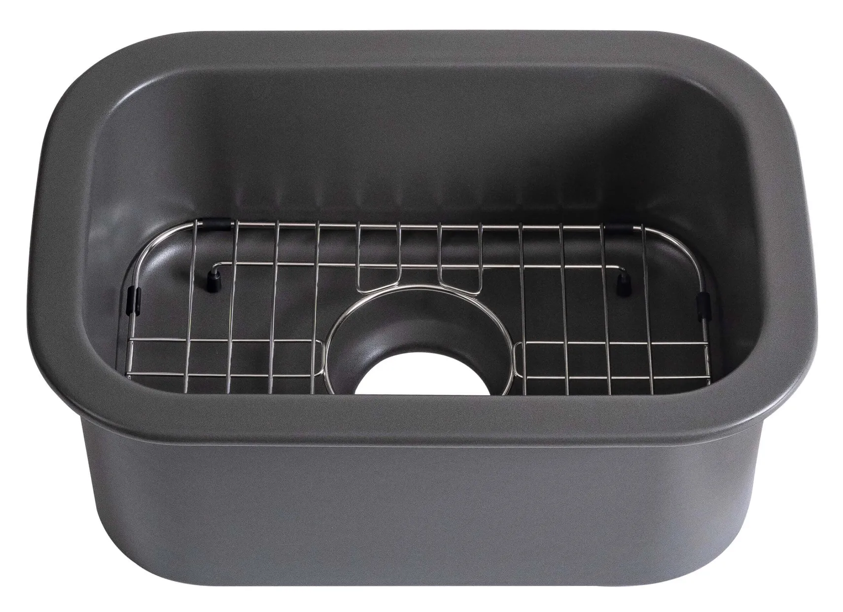 ALFI brand 19" Rectangle Fireclay Bar/Prep Sink, Gray Matte, ABF1319UD-GM