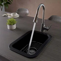 ALFI brand 19" Rectangle Fireclay Bar/Prep Sink, Black Matte, ABF1319UD-BM