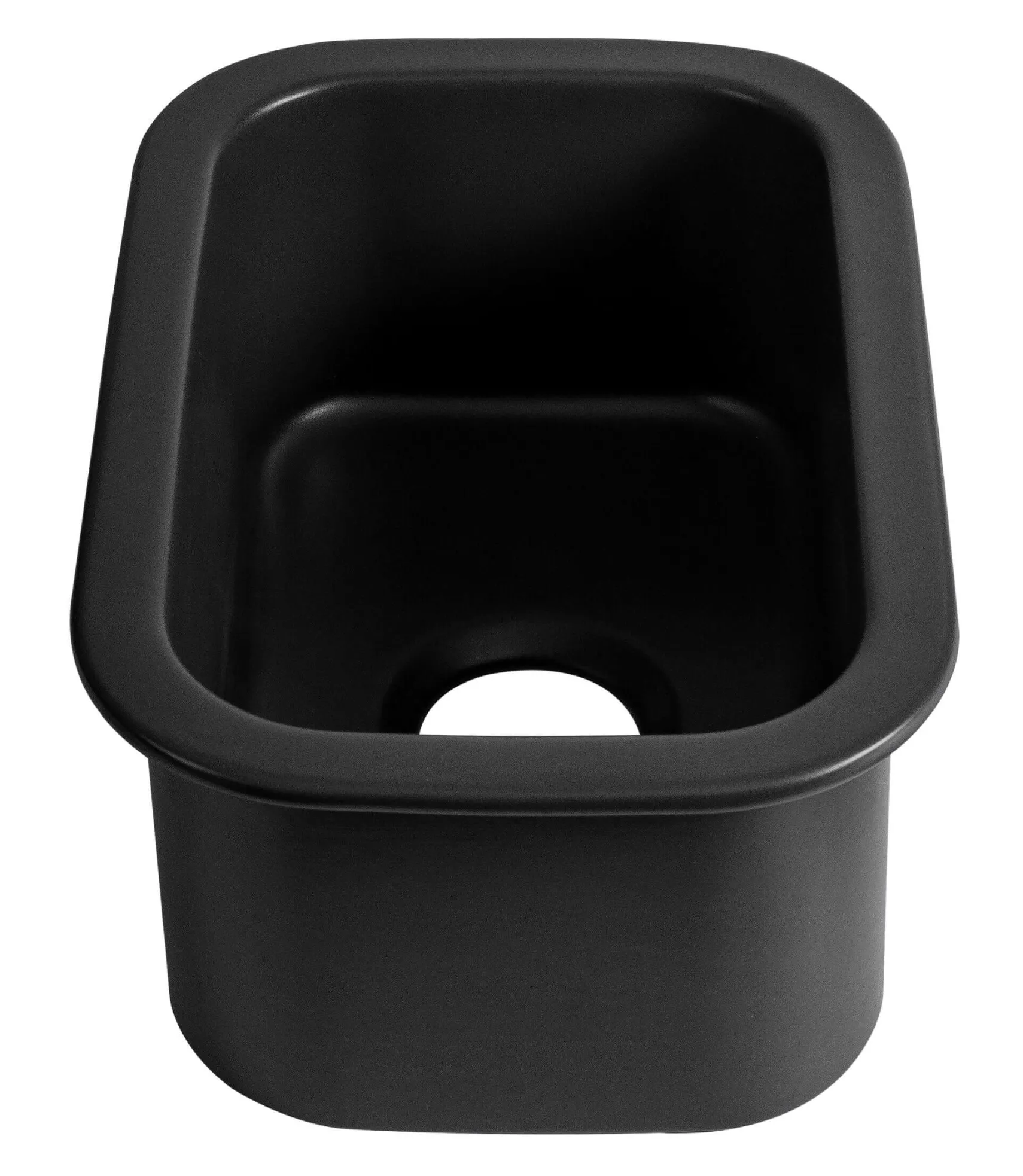 ALFI brand 19" Rectangle Fireclay Bar/Prep Sink, Black Matte, ABF1319UD-BM