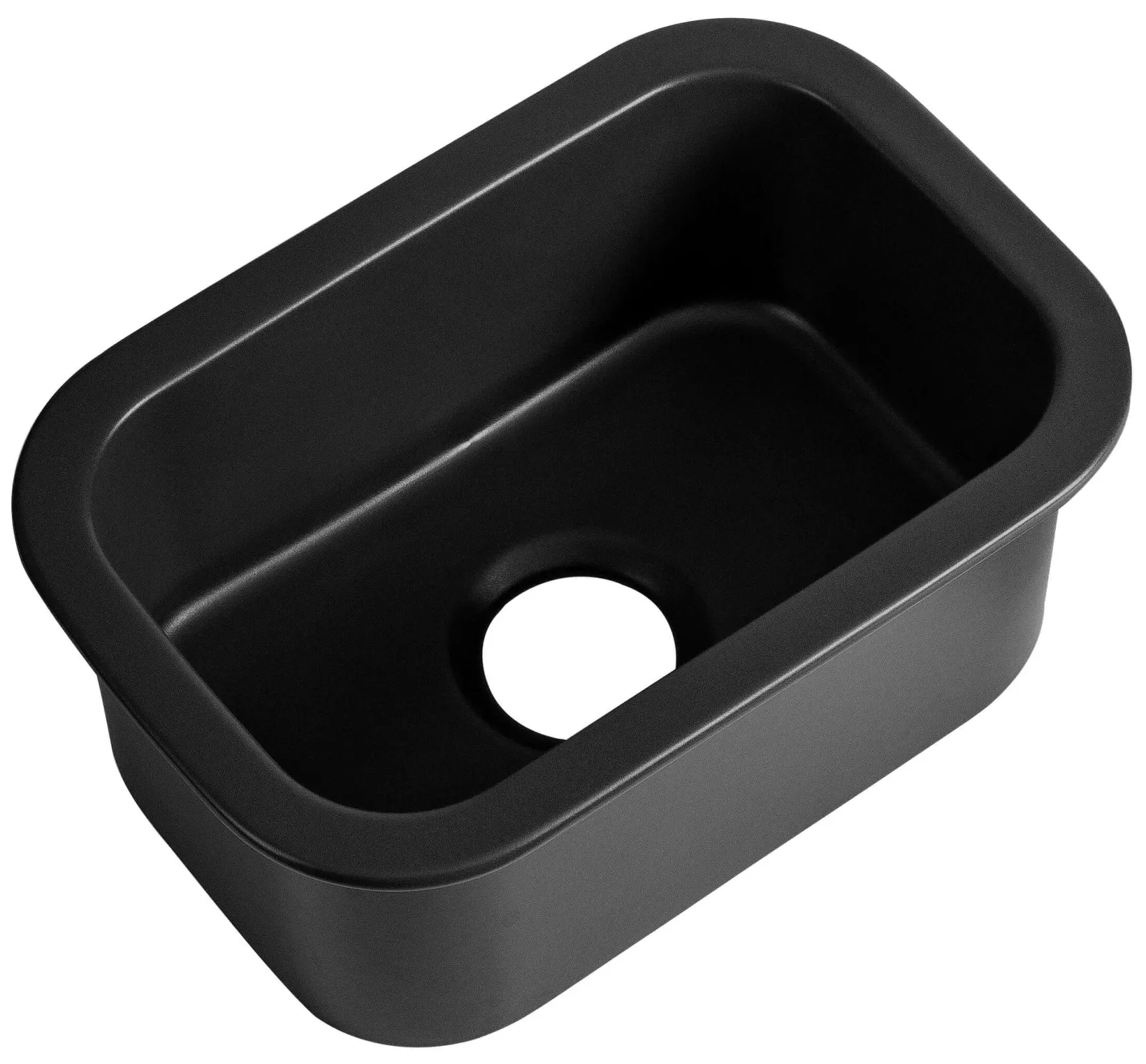 ALFI brand 19" Rectangle Fireclay Bar/Prep Sink, Black Matte, ABF1319UD-BM