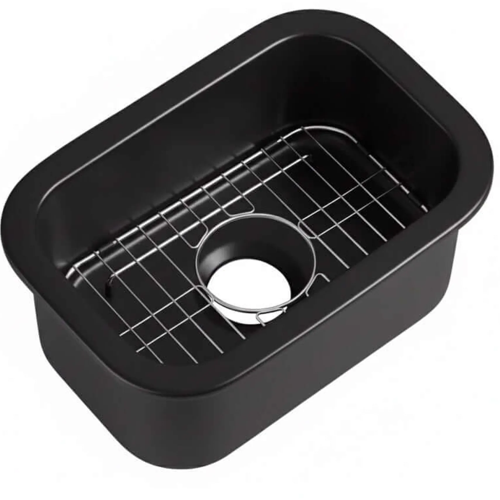 ALFI brand 19" Rectangle Fireclay Bar/Prep Sink, Black Matte, ABF1319UD-BM