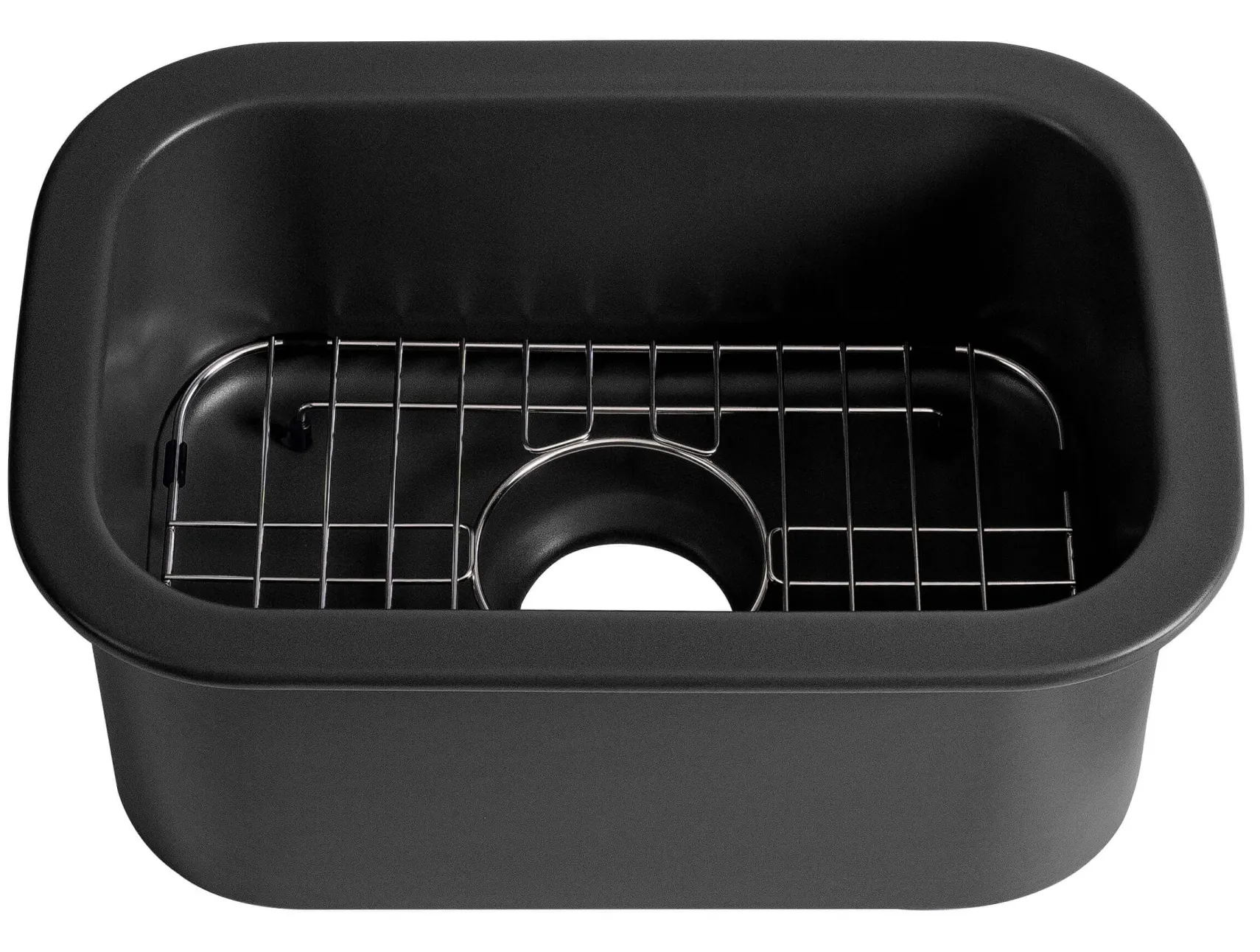 ALFI brand 19" Rectangle Fireclay Bar/Prep Sink, Black Matte, ABF1319UD-BM