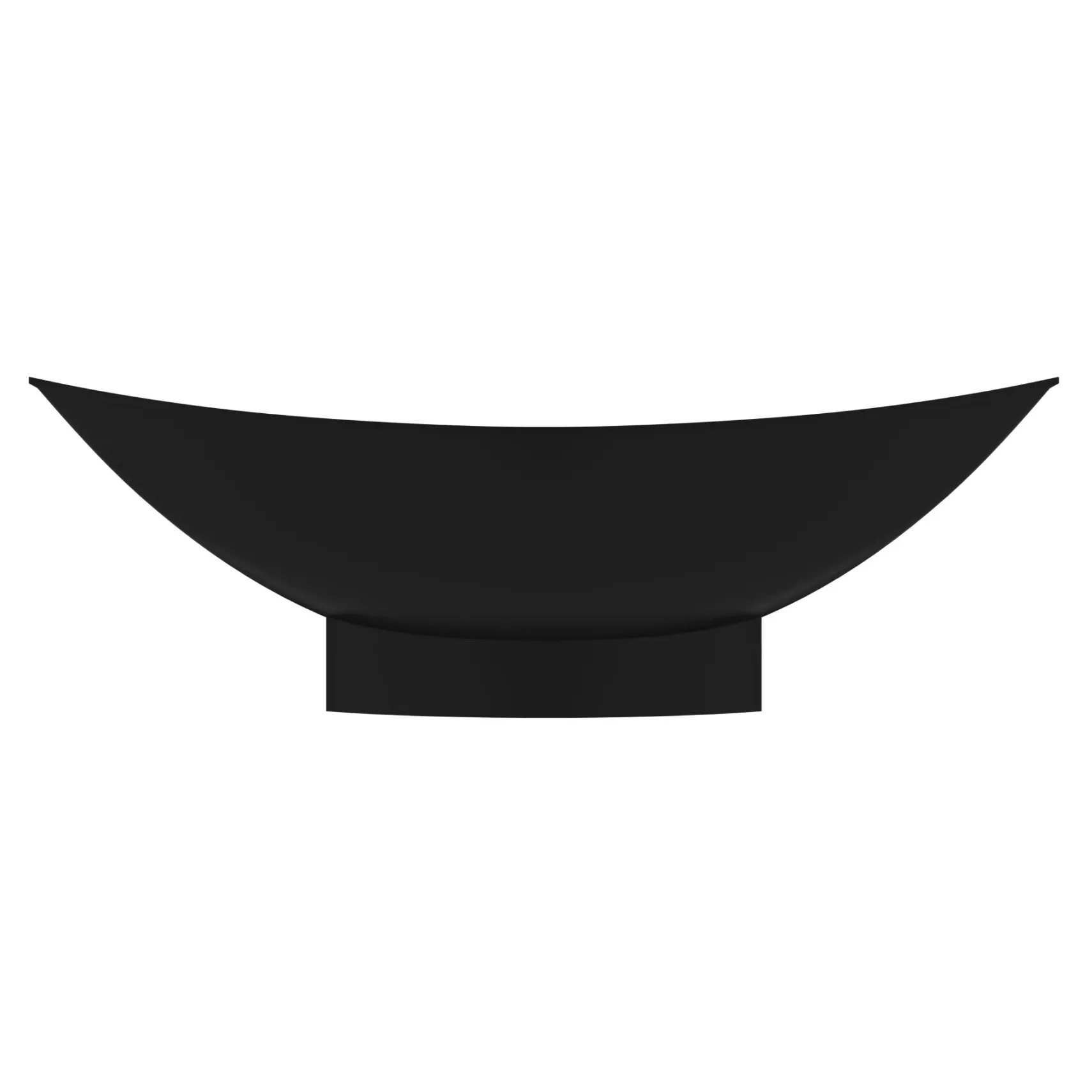 ALFI brand 71" Solid Surface Resin Free Standing Oval Bathtub, Hammock Style, Black Matte, AB9991BM