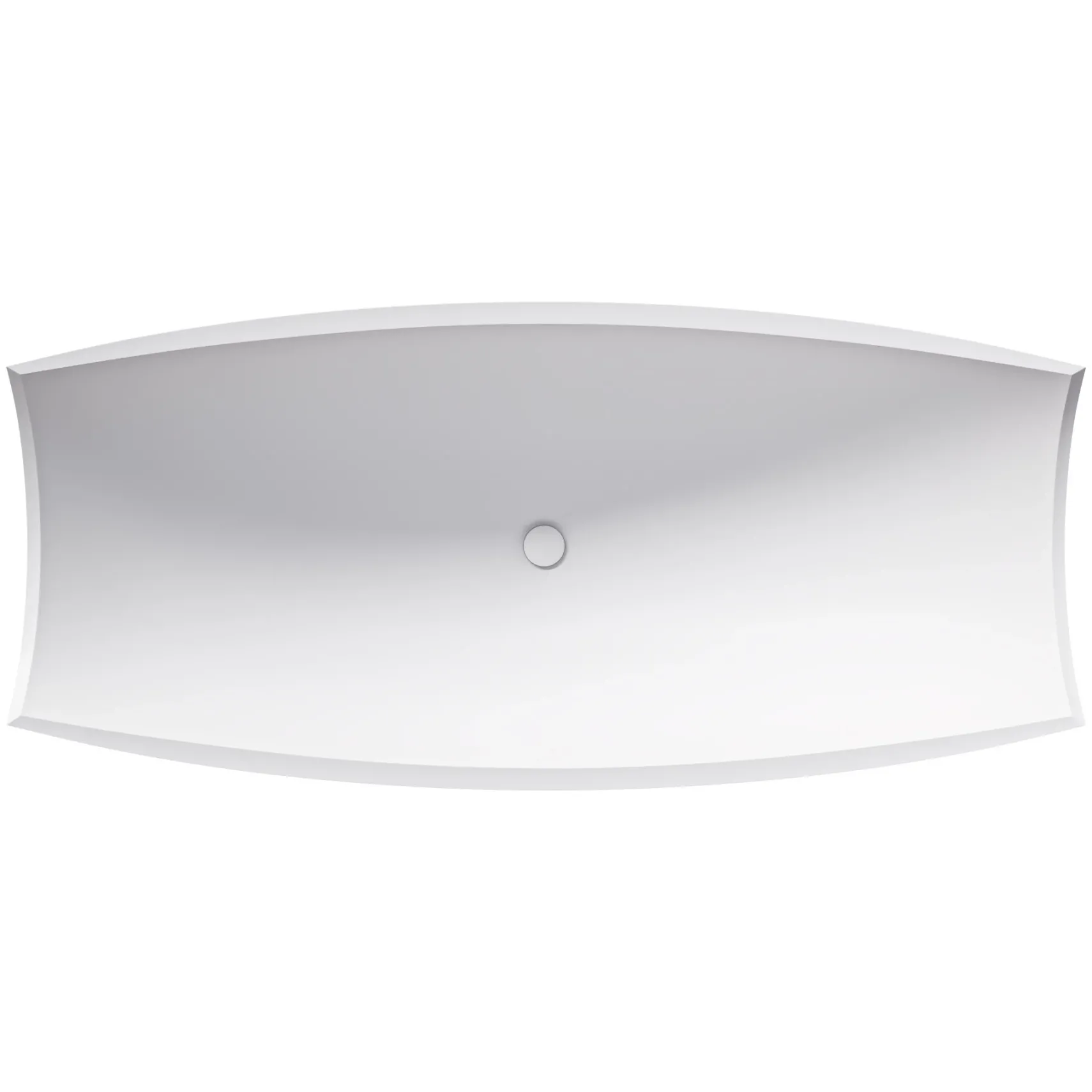 ALFI brand 71" Solid Surface Resin Free Standing Oval Bathtub, Hammock Style, White Matte, AB9992